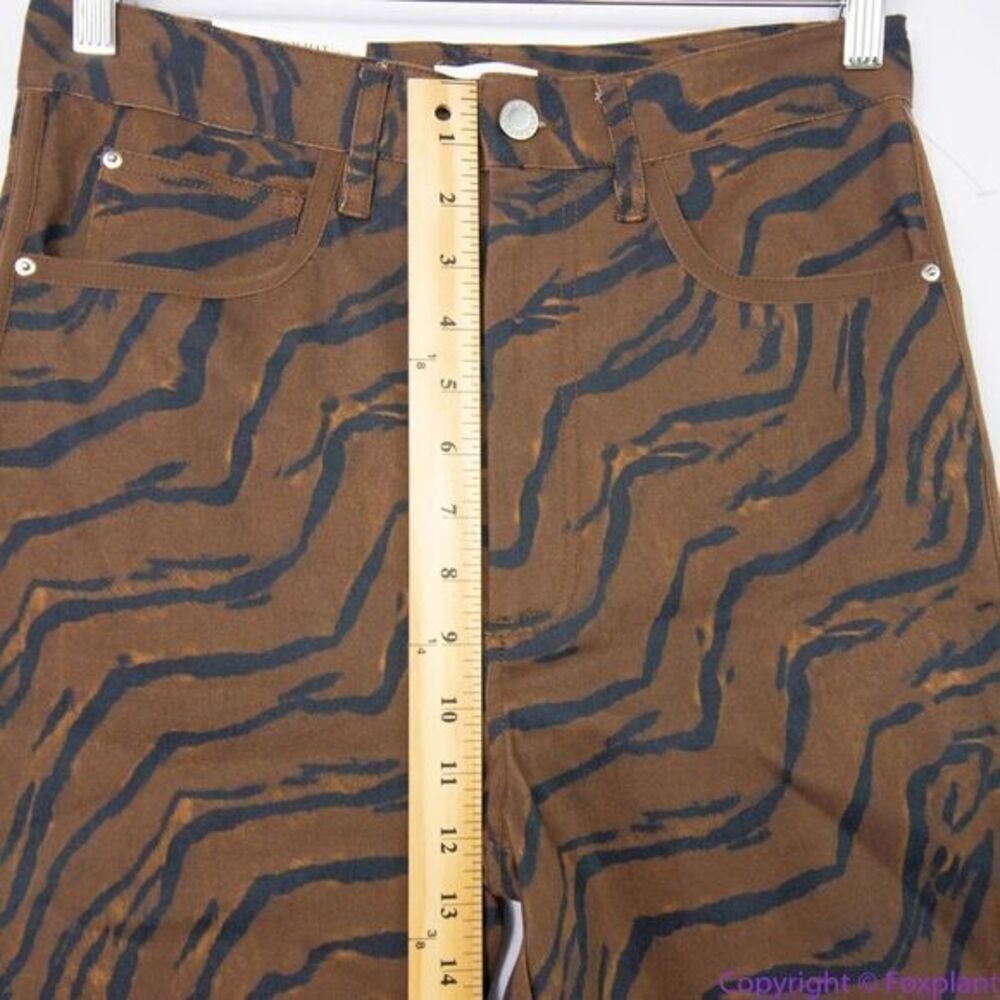 NEW WeWoreWhat Tiger Stripe Piped‎ Stiletto Slit The Icon Jeans, 29 - Picture 10 of 16